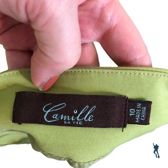 CAMILLE  green mini skirt - Picture 4 of 5